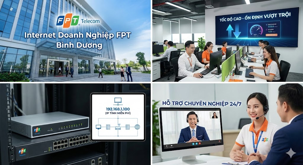 Internet Doanh Nghiệp FPT Bình Dương | Router + IP Tĩnh